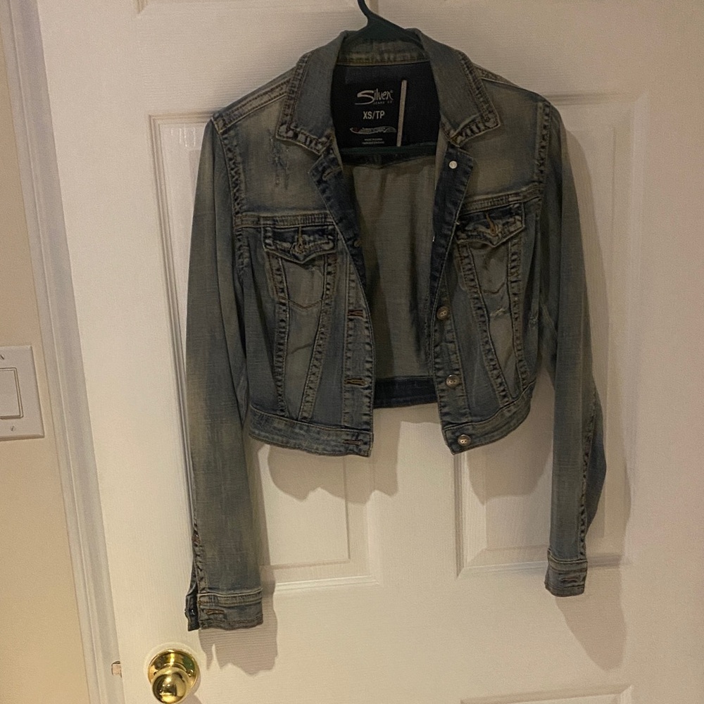 Silver Jeans Faded Blue Jean Jacket